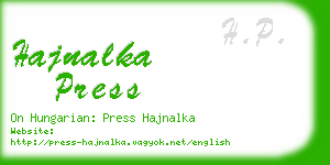 hajnalka press business card